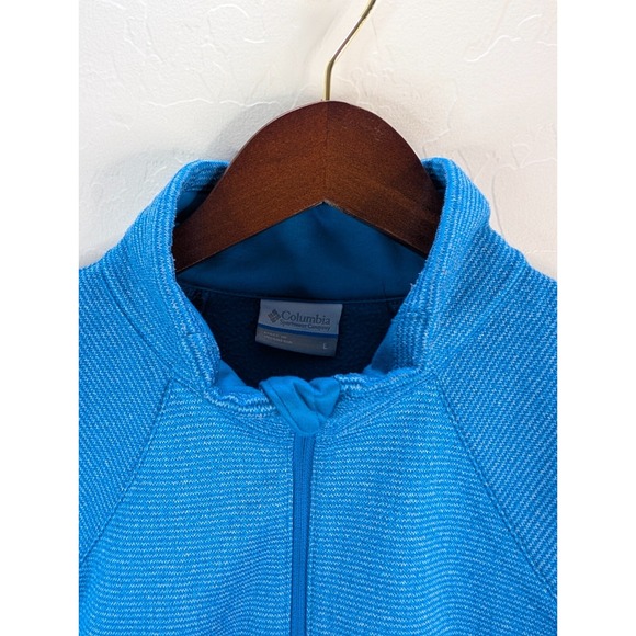 Columbia Women's Large 1/2 Zip Optic Got it Stripe Running Pullover Jacket Blue - Picture 5 of 11